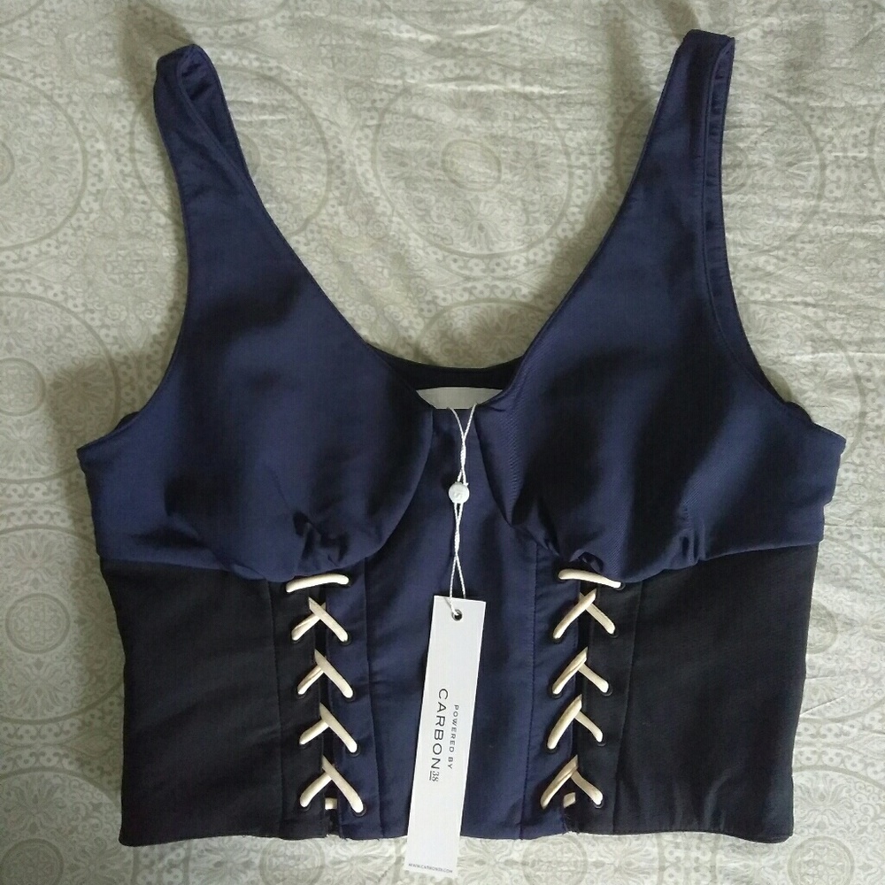 Jonathan Simkhai x Carbon 38 Lace Up Sports Bra